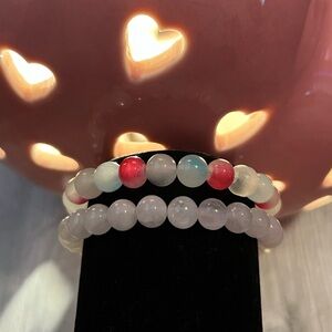 Glass bead bracelet set⭐️🤍
